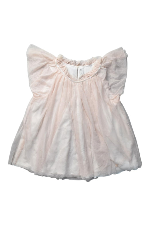 A Pink Short Sleeve Tops from Christian Dior in size 10Y for girl. (Front View)