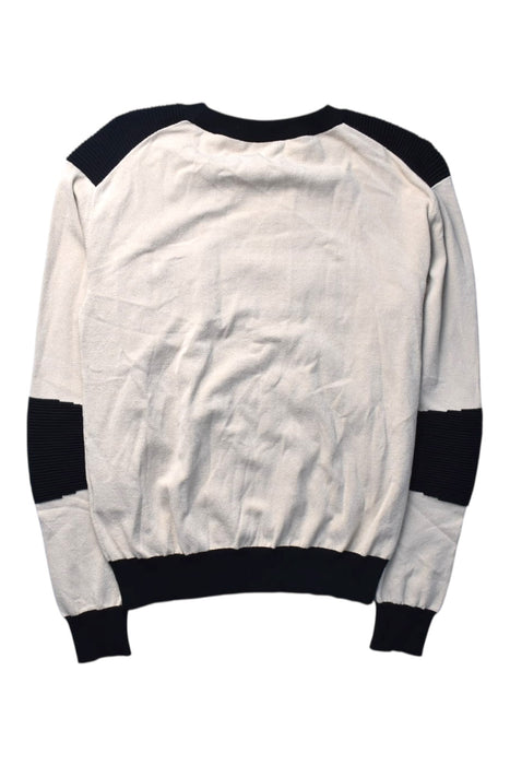 A Beige Buttoned Sweatshirts from Balmain in size 12Y for girl. (Back View)