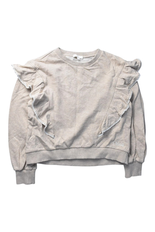 A Grey Crewneck Sweatshirts from Chloe in size 12Y for girl. (Front View)