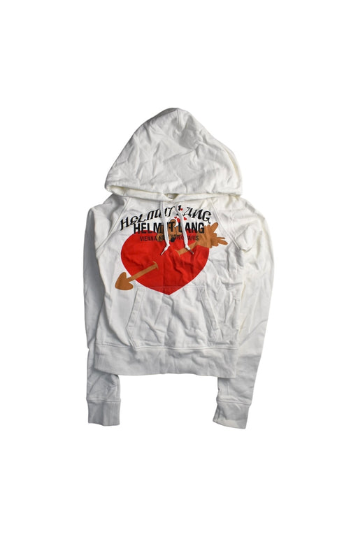 A White Hooded Sweatshirts from Helmut Lang in size 12Y for girl. (Front View)