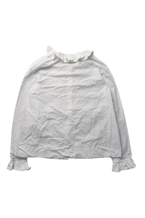 A White Long Sleeve Shirts from MiMiSol in size 12Y for girl. (Back View)