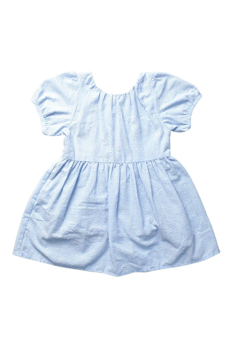 A Blue Short Sleeve Dresses from Our Mini Nature in size 12-18M for girl. (Front View)