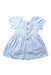 A Blue Short Sleeve Dresses from Our Mini Nature in size 12-18M for girl. (Back View)