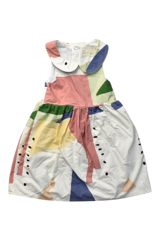 A Multicolour Sleeveless Dresses from Our Mini Nature in size 12-18M for girl. (Front View)