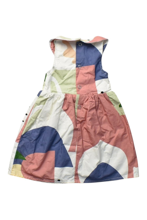 A Multicolour Sleeveless Dresses from Our Mini Nature in size 12-18M for girl. (Back View)