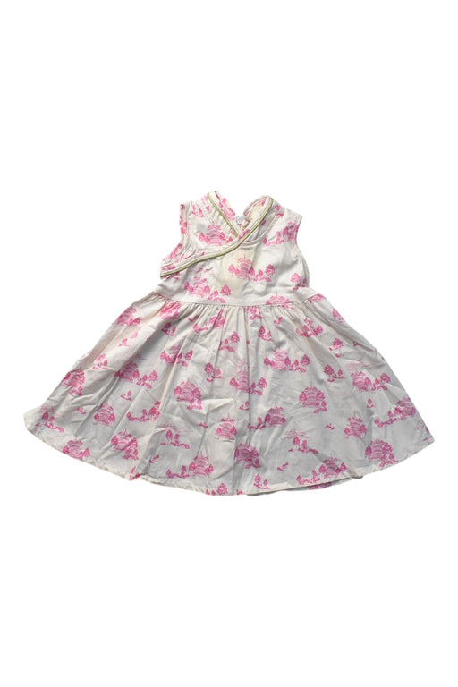 A Pink Sleeveless Dresses from Elly in size 2T for girl. (Front View)