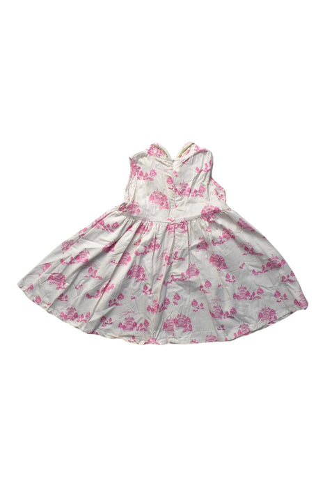 A Pink Sleeveless Dresses from Elly in size 2T for girl. (Back View)