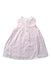 A Pink Sleeveless Dresses from Our Mini Nature in size 2T for girl. (Back View)