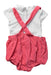A Pink Sleeveless Rompers from Jacadi in size 6-12M for girl. (Back View)