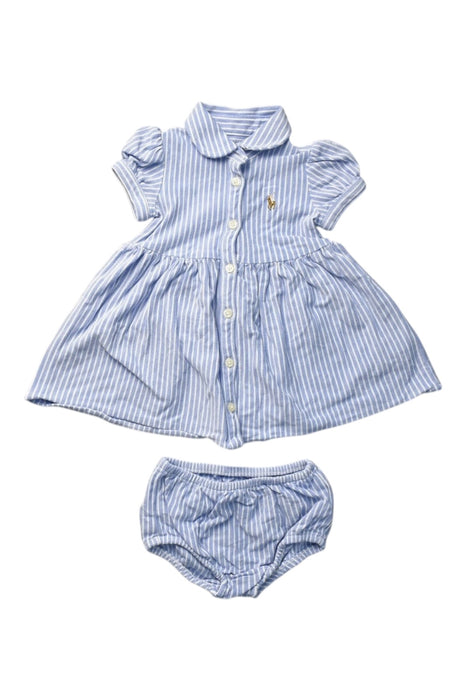 A Blue Dress Sets from Polo Ralph Lauren in size 3-6M for girl. (Front View)
