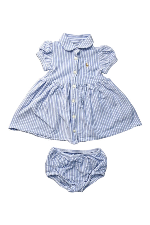 A Blue Dress Sets from Polo Ralph Lauren in size 3-6M for girl. (Front View)