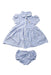 A Blue Dress Sets from Polo Ralph Lauren in size 3-6M for girl. (Front View)