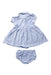 A Blue Dress Sets from Polo Ralph Lauren in size 3-6M for girl. (Back View)