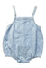 A Blue Sleeveless Rompers from Tinycottons in size 12-18M for girl. (Back View)