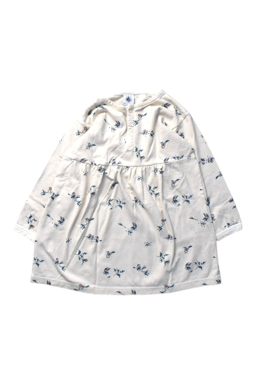 A Ivory Long Sleeve Dresses from Petit Bateau in size 18-24M for girl. (Front View)