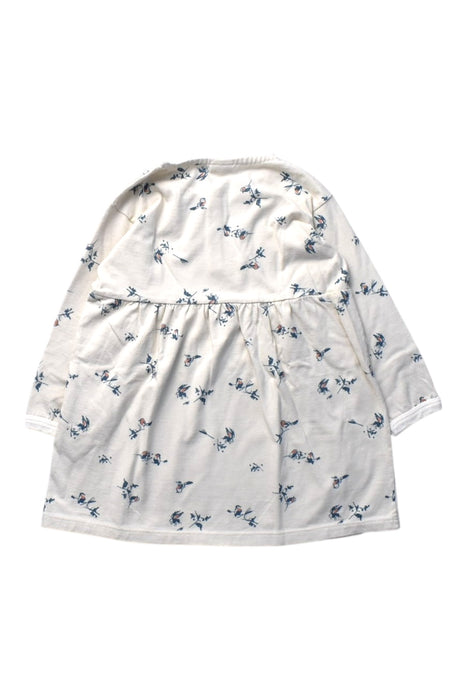 A Ivory Long Sleeve Dresses from Petit Bateau in size 18-24M for girl. (Back View)