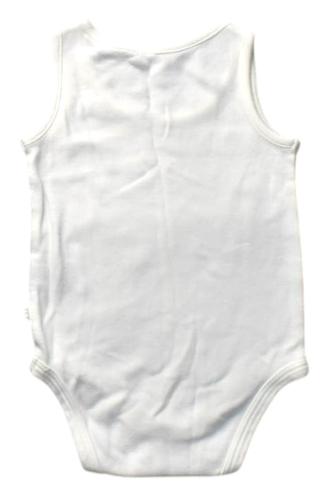 A White Sleeveless Bodysuits from Mori in size 6-12M for girl. (Back View)