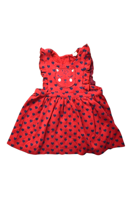 A Red Sleeveless Dresses from Du Pareil au même in size 12-18M for girl. (Front View)