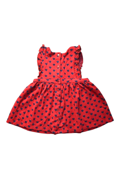 A Red Sleeveless Dresses from Du Pareil au même in size 12-18M for girl. (Back View)