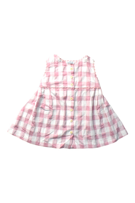 A Pink Sleeveless Dresses from Le Nouveau Ne in size 6-12M for girl. (Front View)
