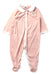 A Pink Onesies from Petit Bateau in size 3-6M for girl. (Front View)