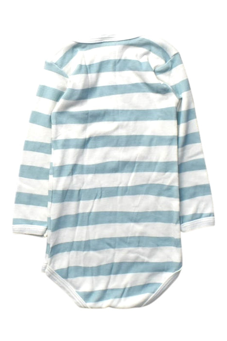 A Blue Long Sleeve Bodysuits from Petit Bateau in size 6-12M for boy. (Back View)