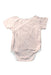 A Pink Short Sleeve Bodysuits from Mori in size 6-12M for girl. (Back View)