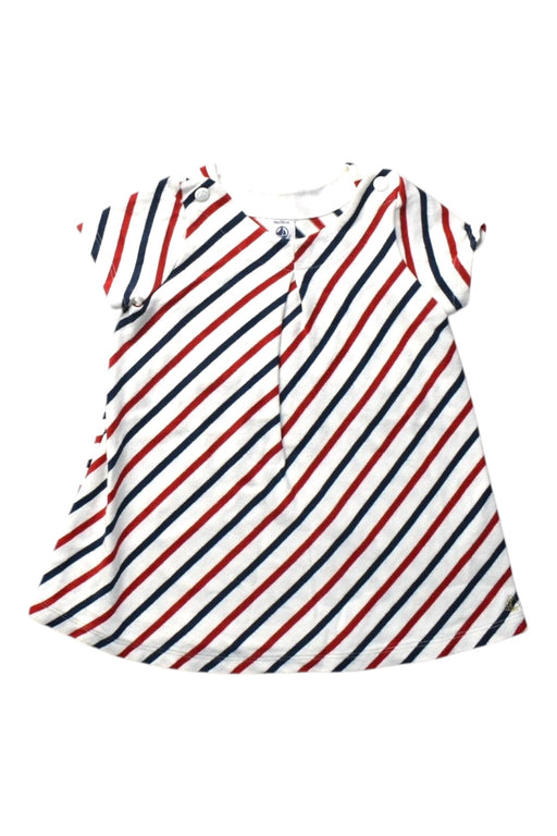 A Multicolour Short Sleeve Dresses from Petit Bateau in size 12-18M for girl. (Front View)