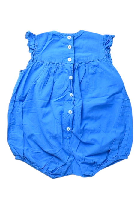 A Blue Sleeveless Rompers from Kidsagogo in size 6-12M for girl. (Back View)