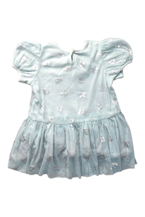 A Blue Short Sleeve Dresses from Stella McCartney in size 6-12M for girl. (Back View)