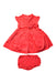 A Red Shorts Sets from Chateau de Sable in size 6-12M for girl. (Front View)