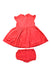 A Red Shorts Sets from Chateau de Sable in size 6-12M for girl. (Back View)