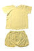 A Yellow Shorts Sets from 1 + in the family in size 12-18M for boy. (Front View)