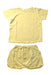 A Yellow Shorts Sets from 1 + in the family in size 12-18M for boy. (Front View)