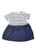 A White Short Sleeve Dresses from Petit Bateau in size 12-18M for girl. (Front View)