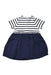 A White Short Sleeve Dresses from Petit Bateau in size 12-18M for girl. (Back View)