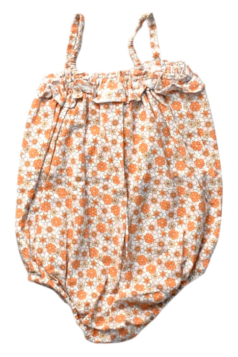A Orange Sleeveless Rompers from Seed in size 12-18M for girl. (Back View)