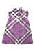 A Purple Short Sleeve Dresses from Burberry in size 6-12M for girl. (Back View)