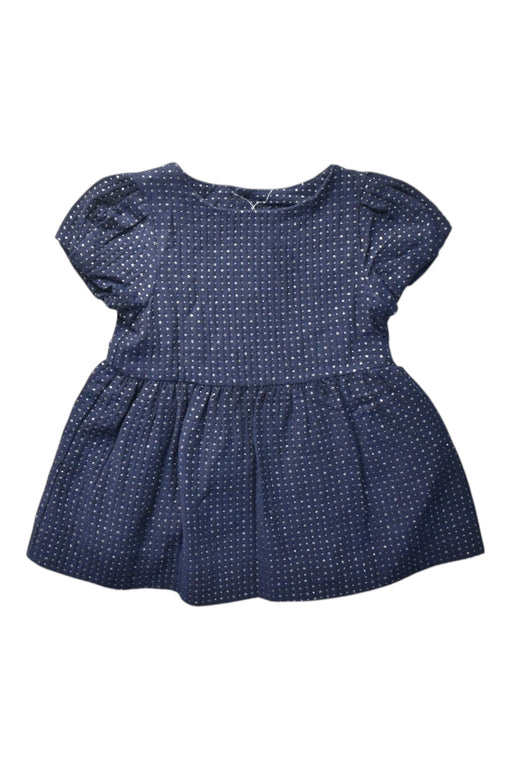 A Navy Short Sleeve Dresses from Jacadi in size 12-18M for girl. (Front View)