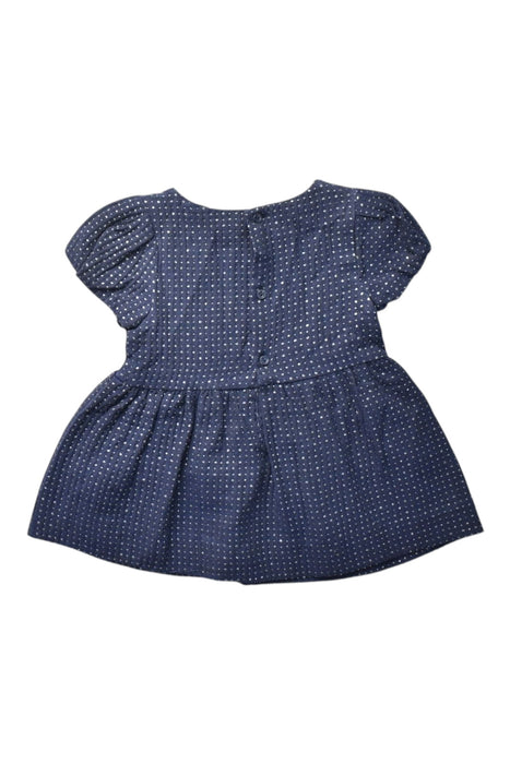 A Navy Short Sleeve Dresses from Jacadi in size 12-18M for girl. (Back View)