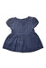 A Navy Short Sleeve Dresses from Jacadi in size 12-18M for girl. (Back View)