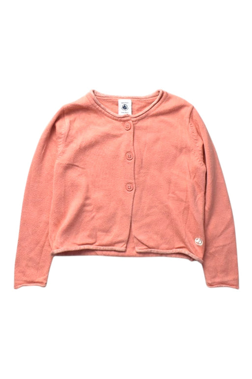 A Peach Cardigans from Petit Bateau in size 3T for girl. (Front View)