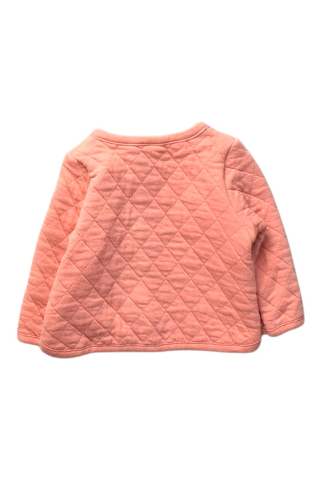 A Peach Puffer/Quilted Jackets from Petit Bateau in size 3-6M for girl. (Back View)