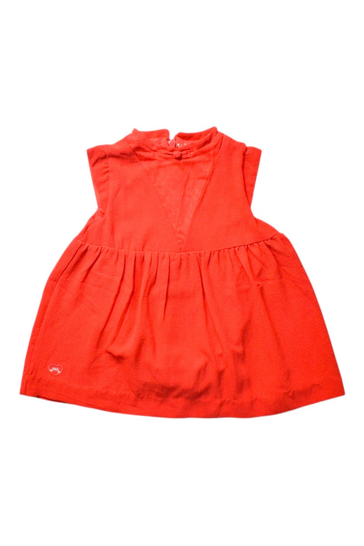 A Red Sleeveless Dresses from Chateau de Sable in size 3-6M for girl. (Front View)