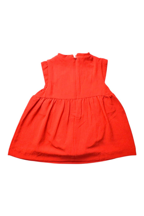 A Red Sleeveless Dresses from Chateau de Sable in size 3-6M for girl. (Back View)