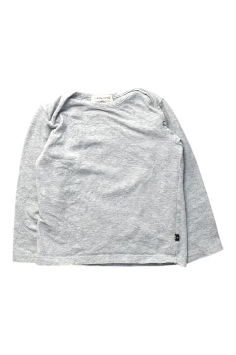 A Grey Long Sleeve T Shirts from 1 + in the family in size 12-18M for boy. (Front View)