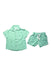A Green Shorts Sets from Seed in size 3T for boy. (Front View)