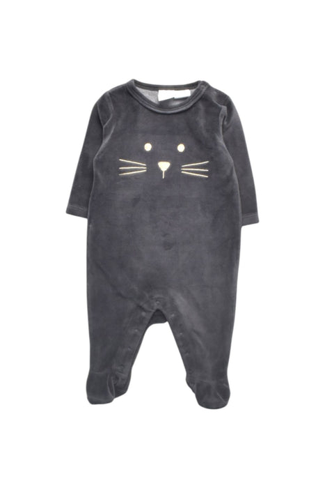 A Black Onesies from Seed in size 0-3M for girl. (Front View)