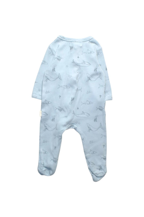 A Blue Onesies from Rabbit + Bear in size 6-12M for boy. (Back View)