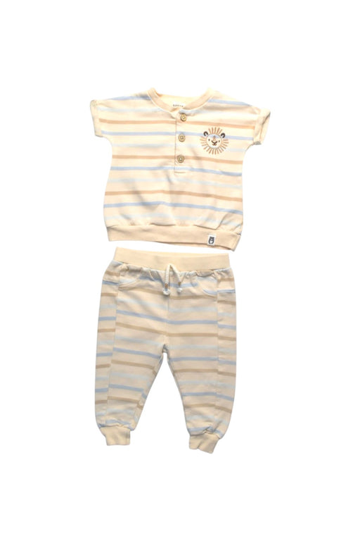 A Beige Pants Sets from Rabbit + Bear in size 6-12M for boy. (Front View)